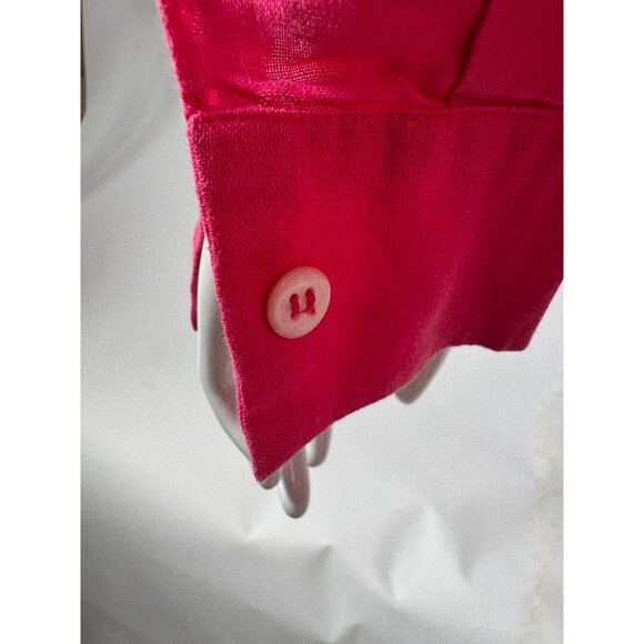 Vintage Accento By Marzotto Pink Button-Up Womens Blouse Made In Italy Long Slee - Picture 12 of 16